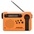 Pikkukuva 1 / 5: Aurinkoradio, Am Fm Sw Radio, hätäkäyttöinen käsikampi taskulamppu (oranssi)