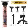 Miniatyrbillede 1 af 5: T9 USB Elektrisk hårklippemaskine Genopladelig hårklipper Barbermaskine til mænd Barber Professionel skægtrimmer Red