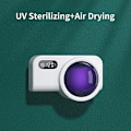 Miniatyrbild 3 av 5: Tandborsthållare Desinfektionshållare Steriliseringsfunktion Tandborsthållare för Badrum Lufttorkning UV-desinfektion -A