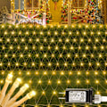 Miniatyrbilde 1 av 5: 192 LED Net Lys Utendørs Mesh Lys, 8 Moduser Net Lys for Busker Plugg inn, Vanntette Jule Net Lys String Lys for Busker Tak Bryllup