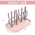 Miniatyrbillede 2 af 5: Pladsbesparende flaskeholder med kaktus-inspireret design og base - Holder flere flasker (Pink)
