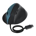 Ergonomisk vertikal mus, 1600Dpi tyst knapp USB-sladd (blå)