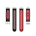 Miniatyrbilde 3 av 4: For Huawei Watch Fit 18mm Silikon To-farget Klokkebånd Black Red