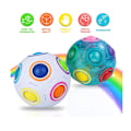 Pikkukuva 2 / 5: Magic Rainbow Ball Fidget Ball, 2 Pack Puzzle Ball Cube 3D Puzzle Opetuslelut Aivohuumori lapsille Aikuiset, Fidget Toys(valkoinen)