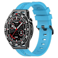 Miniatyrbillede 2 af 4: Håndledsremme 20mm Teksturerede Smart Watch Remme til Huawei Watch GT3/Watch GT, Sport Style Udskiftet Håndled Azure, Sky Blue I Huawei Watch GT3