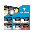 Miniatyrbillede 3 af 5: 500 Lumens USB Genopladelig Pandelampe XPG COB LED Forlygte Med 210 Graders Belysning Og Advarselslys