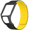 Pikkukuva 2 / 2: Silikoninen magneettinen ranneke TomTom Runner 2 / 3 / Spark / Adventurer -kellolle, kotelolla Black Yellow