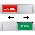 Miniatyrbillede 1 af 5: Åbent lukket skilt, åbent skilte privat skydedørsskilt indikator Silver-open close sign