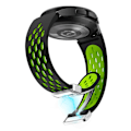 Miniatyrbillede 3 af 5: KLB-SSCXKGJ-002 Til Samsung Galaxy Watch4 / Watch 5 Pro / Watch6 Rem med Magnetisk Sølvspænde Black  Fluorescent Green Silver Buckle
