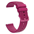 Pikkukuva 2 / 5: 18mm ruudullinen silikonihihna Garmin Venu 3s / Forerunner 265s -kellolle Fuchsia