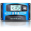Miniatyrbild 1 av 5: Mppt 100a 12v/24v autofokusspårning Solpanels laddningskontrollregulator med dubbla USB portar, lcd-skärm, ny mppt teknisk