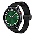 Miniatyrbillede 4 af 5: Silikonebånd til Samsung Galaxy Watch6 / Watch6 Classic / Watch 5 Pro / Watch4 Classic, Magnetisk foldelukkespænde 20mm rem Black