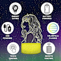 Miniatyrbild 3 av 5: 2024 Taylor Swift 3d nattlampa bordslampa med fjärrkontroll och smart touch, 16 färger Dimbar sänglampa Sovrumsdekorationer Swiftie-present