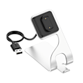 Miniatyrbilde 1 av 3: USB-lader for Amazfit Gtr4 Gts4, brakett i aluminiumslegering (sølv)