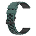 Pikkukuva 2 / 5: Samsungin, Huawein, Huamin, Garminin, Polarin kellohihna 22 mm:n kellohihna useilla pyöreillä rei'illä Olive Green Black B Garmin Forerunner 255