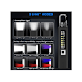 Miniatyrbillede 2 af 7: Højintensitets LED pandelampe med sensor, genopladelig via USB, zoom, vandtæt W678 sort