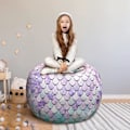 Miniatyrbilde 2 av 5: Oppbevaringstrekk for kosedyr til barn (ingen fyllmateriale) 32 tommer, lilla
