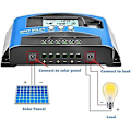 Miniatyrbild 3 av 5: Mppt 100a 12v/24v autofokusspårning Solpanels laddningskontrollregulator med dubbla USB portar, lcd-skärm, ny mppt teknisk