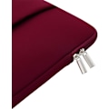 Miniatyrbild 5 av 5: 11 Tums Laptopfodral Mjukt Vadderat Blixtlåsöverdrag Med Framficka & Tillbehörspåse Claret