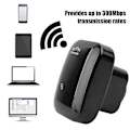 Miniatyrbild 3 av 3: Wifi Extender Signal Booster Trådlös Internet Repeater långdistansförstärkare Black