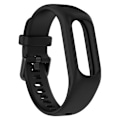 Miniatyrbillede 5 af 5: For Garmin Vivosmart 5 Anti-scratch silikone urrem med beskyttende etui håndledsrem Black, Black A Garmin Vivosmart 5