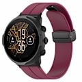 Miniatyrbilde 4 av 4: 24mm Silikonurrem for Suunto Spartan Sport Wrist HR Baro/ Suunto 7 (Tykk fjærstang) Wine Red
