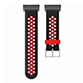 Miniatyrbilde 2 av 3: Justerbar silikon + metall klokkestropp for Huawei Watch D pustende bånd Red