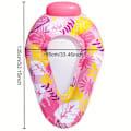Miniatyrbilde 3 av 3: 1 Stk. PVC Vanndråpe Mesh Basseng Flytemadrass Med Enkelt Trykt Design (Rosa)
