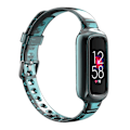 Miniatyrbillede 1 af 2: Udskiftning blød TPU-urrem justerbar håndledsrem til Fitbit Luxe Green E Other Smartwatch Model