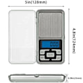 Pikkukuva 3 / 5: Digitaalinen elektroninen vaaka, taustavalaistu LCD-taskuvaaka, ihanteellinen ruoalle, koruille - tarkka 1000G/0,01G