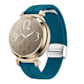 Pikkukuva 2 / 5: Garmin Lily 2 -silikoniranneke magneettisella taittolukolla Rock Cyan Silver Buckle