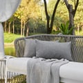Miniatyrbillede 4 af 5: Udendørs puder til terrassemøbler Vandtætte pudebetræk Firkantet havepude Bondegårdslinned Pudebetræk Skal til terrasse Telt Sofa 18x1 Dark Grey 12 * 20 Inch