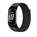 Pikkukuva 1 / 5: Hihna Fitbit Charge 5 -älykellolle Watch Urheilu Nylon Loop Rannekoru Ranneke Correa Pulsera Fitbit Charge 5 Band Black