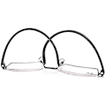 Miniatyrbillede 3 af 4: Halvstel metal læsebriller Anti Eyestrain Blue Light Blocking Glasses-wtake 1.25x Black