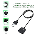 Miniatyrbild 2 av 4: Versa 3 / Sense Smart Watch Laddarkabel Kompatibel med Fitbit Sense & Fitbit Versa 3 Laddning av USB -sladd Tillbehör för Fitbit Versa 3/s 1 Pack
