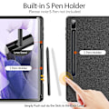 Pikkukuva 2 / 5: Kotelo Samsung Galaxy Tab S8 Plus / Tab S7 Fe: Ultraohut Smart-nahkakotelo kynäpidikkeellä ja automaattisella