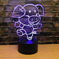 Miniatyrbild 3 av 5: 3D nattlampa LED-lampa zodiak prydnader dekoration akryl kreativ liten bordslampa sänglampa kreativ present sheep Black base remote control