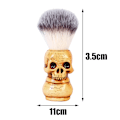 Miniatyrbillede 2 af 5: Barberkost med kraniehovedhåndtag (Gul)