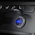 Pikkukuva 5 / 5: Metal 90w Dual Type C Usb C Pd Fast Car Charger With Voltage/power Display Blue 4