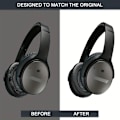 Miniatyrbillede 3 af 5: Udskiftningsørepuder til hovedtelefoner til Bose Quietcomfort 25/15 (Qc25/15), blødt PU-læder (sort blå)