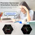 Miniatyrbillede 2 af 5: Sekskantet visuel flip produktivitets-timer Black