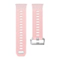 Miniatyrbillede 4 af 5: For Fitbit Ionic Herringbone Texture Blød Silikone Urrem Udskiftning Rem Pink E Fitbit Ionic