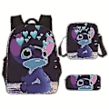 Miniatyrbilde 2 av 2: Lilo og Stitch Ryggsekk Gutter Jenter Tredelt Skolesekk Pattern 1