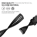 Miniatyrbillede 3 af 5: 24mm blød silikone rem til Suunto7 9 Baro rem udskiftning armbånd til Suunto D5 Suunto 7 Sport New Smart Watch Red [black button]
