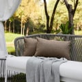 Miniatyrbillede 4 af 5: Udendørs puder til terrassemøbler Vandtætte pudebetræk Firkantet havepude Bondegårdslinned Pudebetræk Skal til terrasse Telt Sofa 18x1 Chocolate 12 * 20 Inch