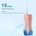 Miniatyrbild 5 av 5: Oral Irrigator - 240 ml infällbar, uppladdningsbar, BPA-fri (grön)