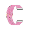 Miniatyrbillede 4 af 5: Til Fitbit Versa 3 / Fitbit Sense Nylon Canvas Strip Texture Watch Band ZEH
