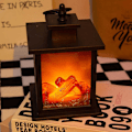 Miniatyrbild 3 av 5: Öppen spis dekorativ lykta, öppen spis Light Led Simulera vedeldningseffekt, Touch Switch och USB driven