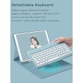 Miniatyrbillede 3 af 5: Ipad tastaturetui med mus Retro runde nøglehætter aftagelig Black