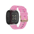 Miniatyrbillede 2 af 5: Til Fitbit Versa 3 / Fitbit Sense Nylon Canvas Strip Texture Watch Band ZEH